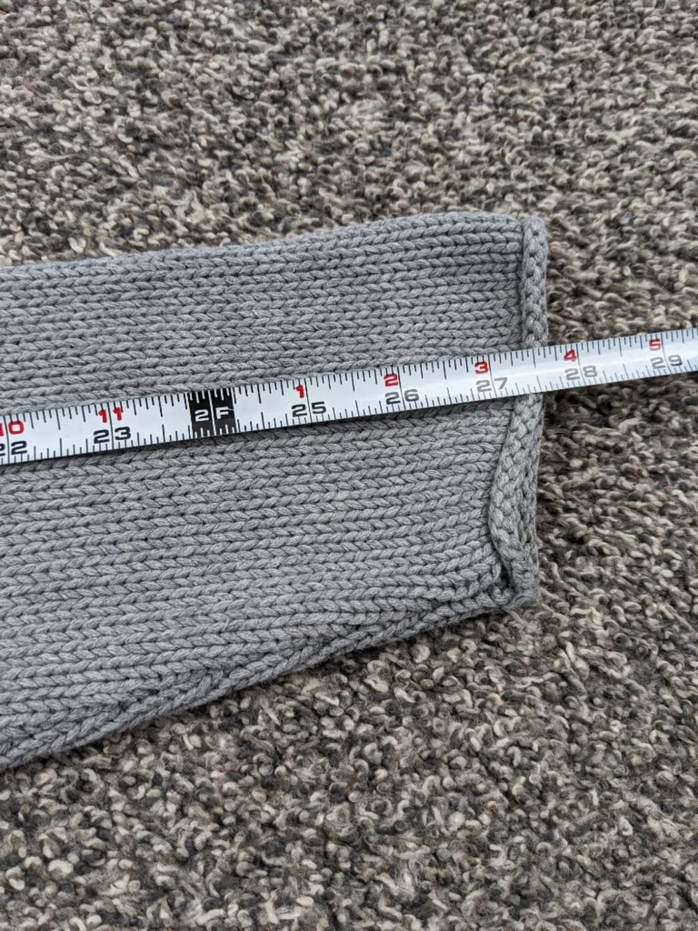Vintage J Crew Sweater Roll Neck Cotton Fisherman Gray Mens Medium